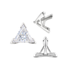 ITI NYC V-End Triangle Shape Tapered Solitaire Settings With Peg in Sterling Silver (3.00 mm - 9.00 mm)