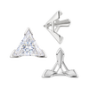 ITI NYC V-End Triangle Shape Tapered Solitaire Settings With Peg in Sterling Silver (3.00 mm - 9.00 mm)