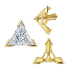ITI NYC V-End Triangle Shape Tapered Solitaire Settings With Peg in 14K Gold (3.00 mm - 9.00 mm)