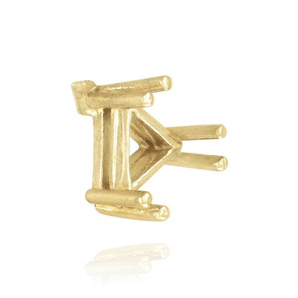 ITI NYC Six Prong Triangle Shape Wire Basket Settings in 14K Gold (3.00 mm - 14.00 mm)