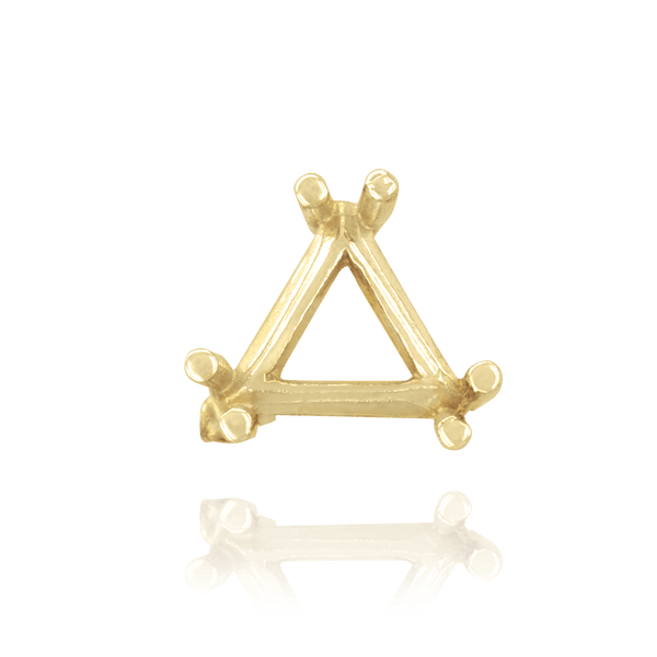 ITI NYC Six Prong Triangle Shape Wire Basket Settings in 14K Gold (3.00 mm - 14.00 mm)