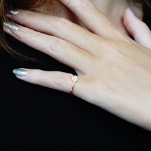 Load image into Gallery viewer, Stackable Ring with Stones in Flower Cluster in Sterling Silver
