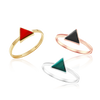 Color Triangle Stackable Ring in Sterling Silver