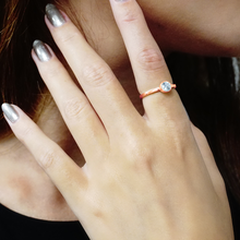 Load image into Gallery viewer, Stackable Ring with Stones in Sterling Silver
