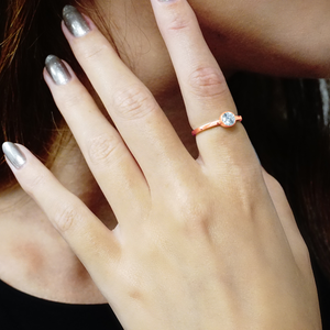 Stackable Ring with Stones in Sterling Silver