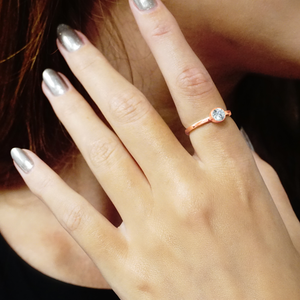 Stackable Ring with Stones in Sterling Silver