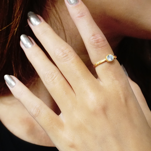 Stackable Ring with Stones in Sterling Silver