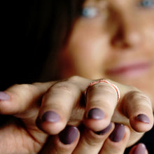 Load image into Gallery viewer, Tricurve Stone Stackable Ring in Sterling Silver
