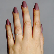 Load image into Gallery viewer, Stone Band Stackable Ring in Sterling Silver
