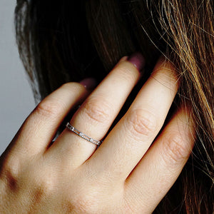 Filigree Twist Stackable Ring in Sterling Silver