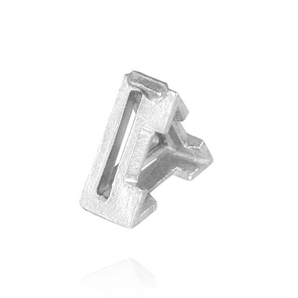 ITI NYC V-End Triangle Shape Settings With Airline in Sterling Silver (3.00 mm - 13.00 mm)