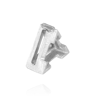 ITI NYC V-End Triangle Shape Settings With Airline in Sterling Silver (3.00 mm - 13.00 mm)