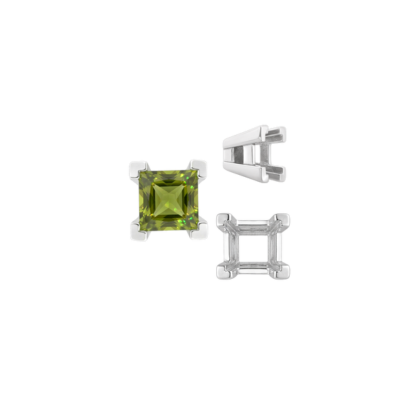 ITI NYC Square Heavy Casted V Prong Settings in 14K Gold (3.00 mm - 10.00 mm)