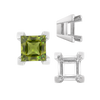ITI NYC Square Heavy Casted V Prong Settings in Sterling Silver (3.00 mm - 10.00 mm)