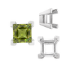 ITI NYC Square Heavy Casted V Prong Settings in Sterling Silver (3.00 mm - 10.00 mm)