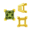 ITI NYC Square Heavy Casted V Prong Settings in 14K Gold (3.00 mm - 10.00 mm)
