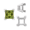 ITI NYC Square Heavy Casted V Prong Settings in Sterling Silver (3.00 mm - 10.00 mm)