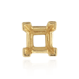 ITI NYC Square Heavy Casted V Prong Settings in 14K Gold (3.00 mm - 10.00 mm)