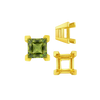 ITI NYC Square Heavy Casted V Prong Settings in 14K Gold (3.00 mm - 10.00 mm)