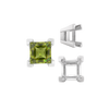 ITI NYC Square Heavy Casted V Prong Settings in Sterling Silver (3.00 mm - 10.00 mm)