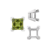 ITI NYC Square Heavy Casted V Prong Settings in Sterling Silver (3.00 mm - 10.00 mm)
