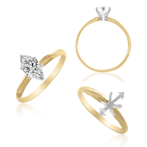 ITI NYC Marquise Shape Solitaire