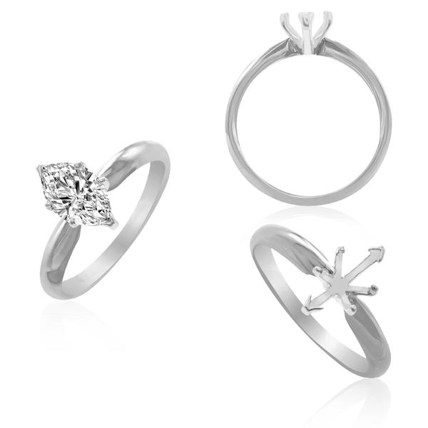 ITI NYC Marquise Shape Solitaire