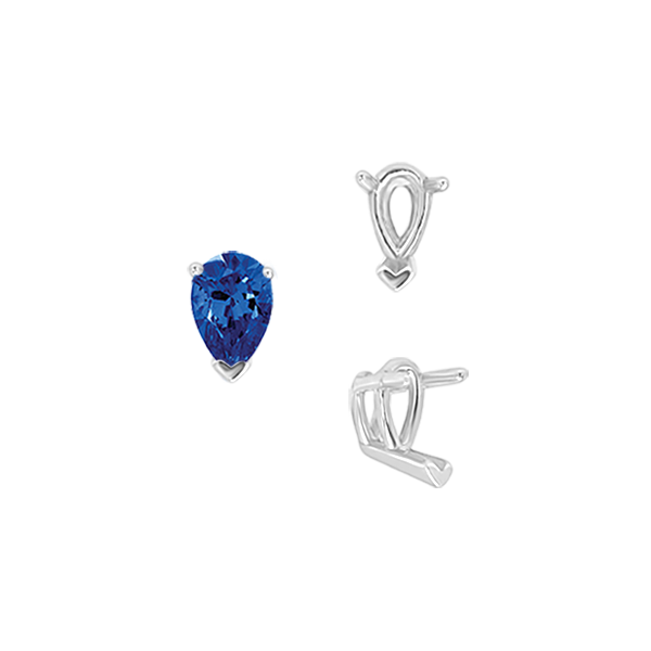 ITI NYC V-End Pear Shape Wire Basket Settings in 18K Gold (2.50 x 1.25 mm - 14.00 x 9.00 mm)