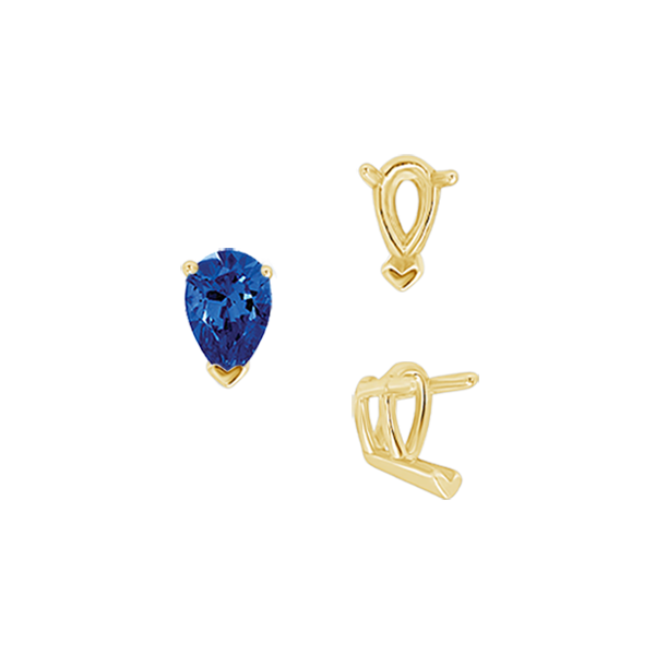 ITI NYC V-End Pear Shape Wire Basket Settings in 18K Gold (2.50 x 1.25 mm - 14.00 x 9.00 mm)