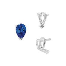 Load image into Gallery viewer, ITI NYC V-End Pear Shape Wire Basket Settings in Sterling Silver (2.50 x 1.25 mm - 37.00 x 25.00 mm)
