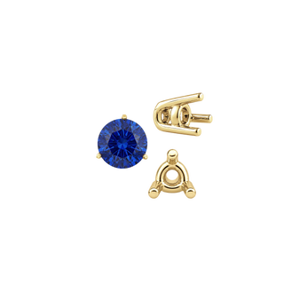 ITI NYC Three Prong Round Wire Basket Settings in 14K Gold (1.25 mm - 8.00 mm)