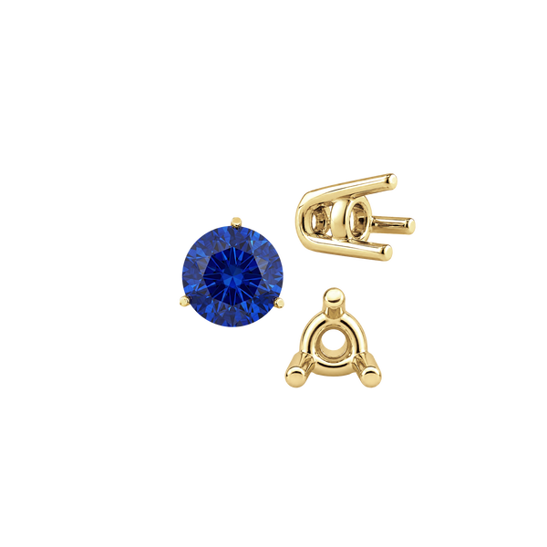 ITI NYC Three Prong Round Wire Basket Settings in 14K Gold (1.25 mm - 8.00 mm)