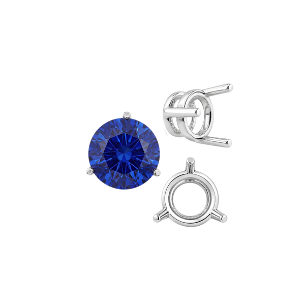 ITI NYC Three Prong Round Wire Basket Settings in 14K Gold (1.25 mm - 8.00 mm)