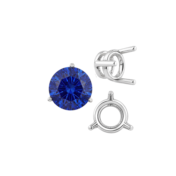 ITI NYC Three Prong Round Wire Basket Settings in 14K Gold (1.25 mm - 8.00 mm)