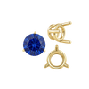 ITI NYC Three Prong Round Wire Basket Settings in 14K Gold (1.25 mm - 8.00 mm)