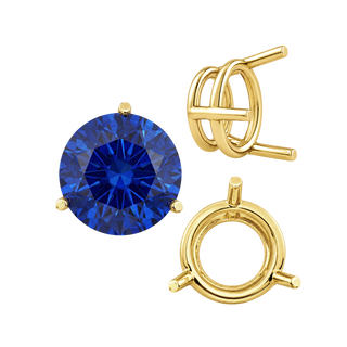 ITI NYC Three Prong Round Wire Basket Settings in 14K Gold (1.25 mm - 8.00 mm)