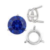 ITI NYC Three Prong Round Wire Basket Settings in Sterling Silver (1.25 mm - 8.00 mm)