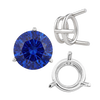 ITI NYC Three Prong Round Wire Basket Settings in Sterling Silver (1.25 mm - 8.00 mm)
