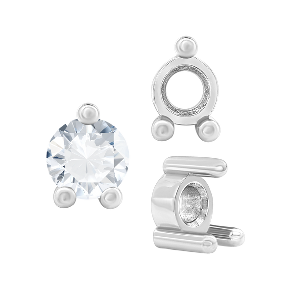 ITI NYC Three Prong Round Low Base Heavy Settings in 14K Gold (1.50 mm - 6.00 mm)