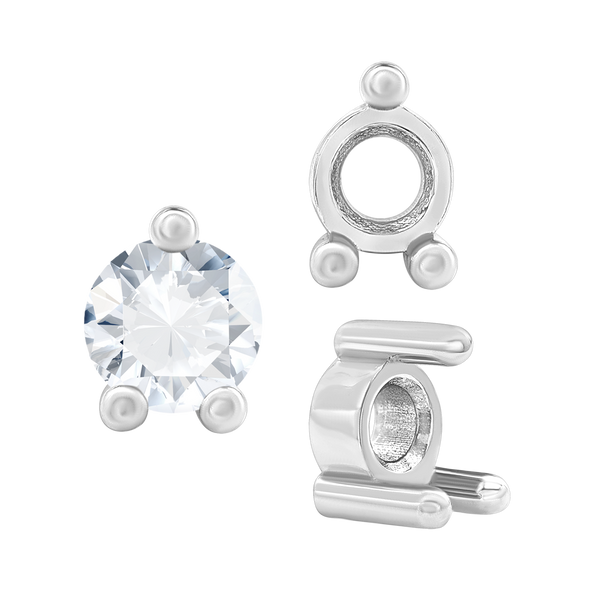 ITI NYC Three Prong Round Low Base Heavy Settings in 14K Gold (1.50 mm - 6.00 mm)