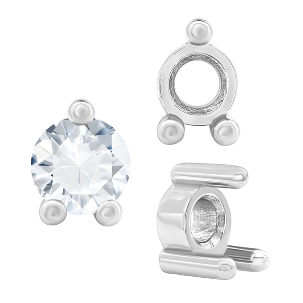 ITI NYC Three Prong Round Low Base Heavy Settings in 14K Gold (1.50 mm - 6.00 mm)