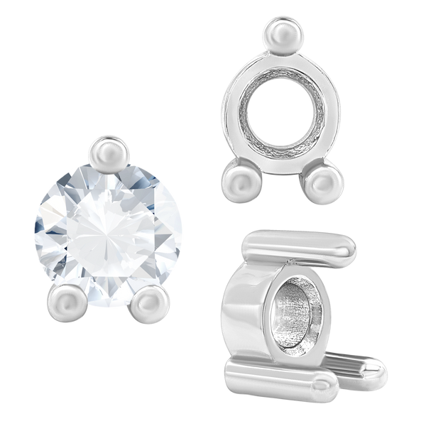 ITI NYC Three Prong Round Low Base Heavy Settings in 14K Gold (1.50 mm - 6.00 mm)