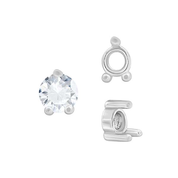 ITI NYC Three Prong Round Low Base Heavy Settings in 14K Gold (1.50 mm - 6.00 mm)