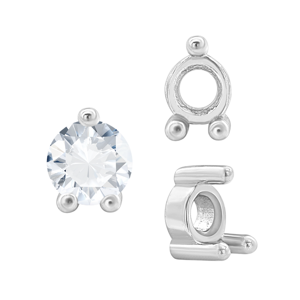 ITI NYC Three Prong Round Low Base Heavy Settings in 14K Gold (1.50 mm - 6.00 mm)