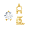 ITI NYC Three Prong Round Low Base Heavy Settings in 14K Gold (1.50 mm - 6.00 mm)