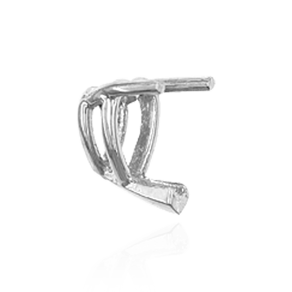 ITI NYC V-End Heart Shape Wire Basket Settings in Sterling Silver (3.00 x 3.00 mm - 10.00 x 10.00 mm)