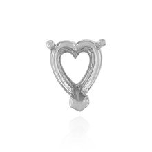 Load image into Gallery viewer, ITI NYC V-End Heart Shape Wire Basket Settings in Sterling Silver (3.00 x 3.00 mm - 10.00 x 10.00 mm)
