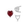 ITI NYC V-End Heart Shape Wire Basket Settings in Sterling Silver (3.00 x 3.00 mm - 10.00 x 10.00 mm)