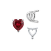 ITI NYC V-End Heart Shape Wire Basket Settings in Sterling Silver (3.00 x 3.00 mm - 10.00 x 10.00 mm)