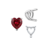ITI NYC V-End Heart Shape Wire Basket Settings in Sterling Silver (3.00 x 3.00 mm - 10.00 x 10.00 mm)